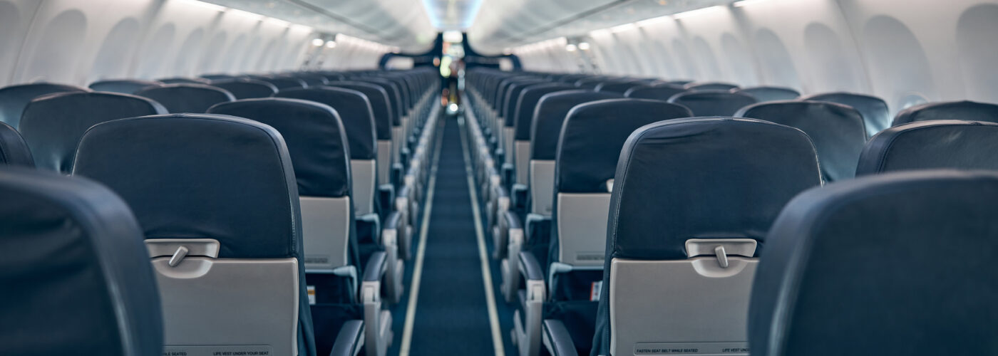 Empty plane cabin