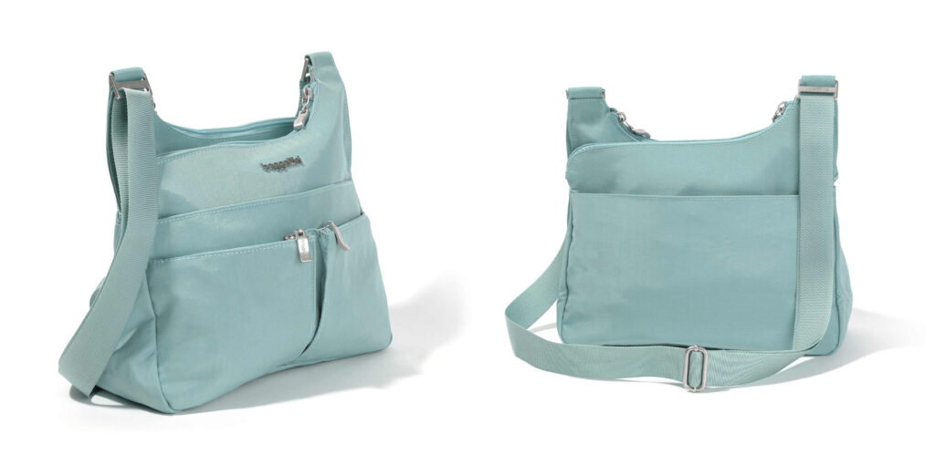 Baggallini machine washable cross body bag in mint