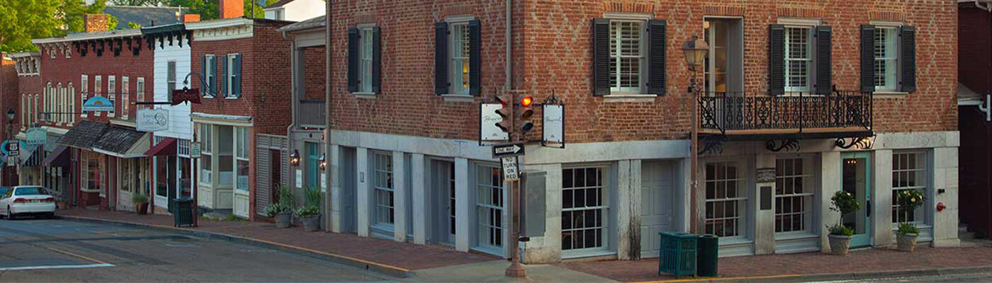 Exterior of The Georges boutique hotel in Lexington, VA