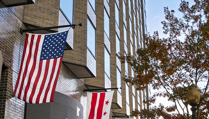 Front entrance of the JW Marriott Washington, DC